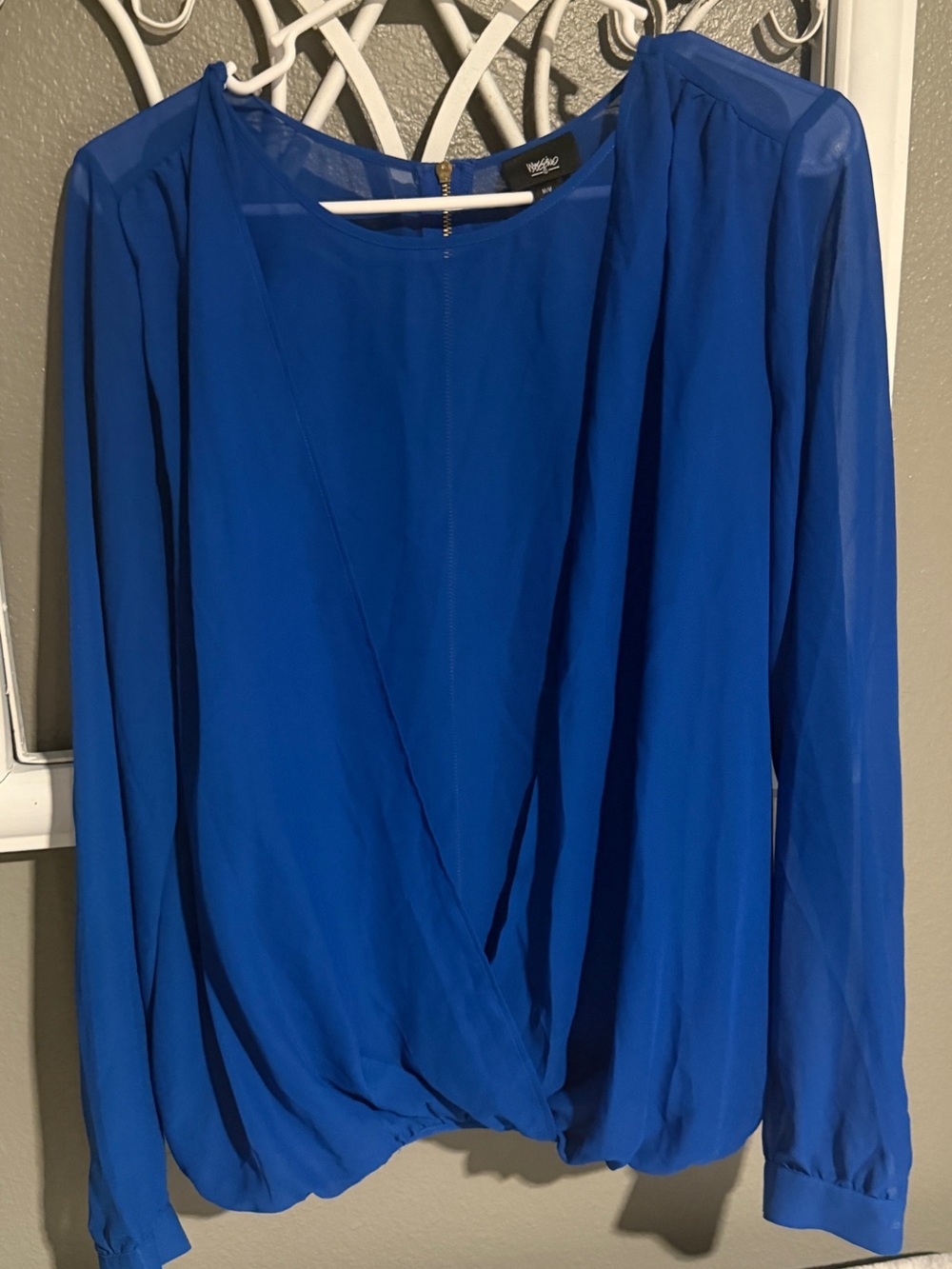 Mossimo Supply Co. Royal Blue Long Sleeve Blouse